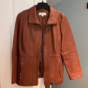 Anne Klein Women's Brown Leather Jacket